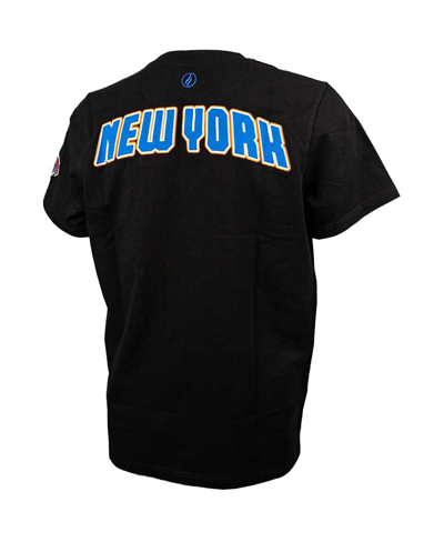 Fisll Men's  Black New York Knicks 3d Puff Print Sliced Logo T-shirt In Black