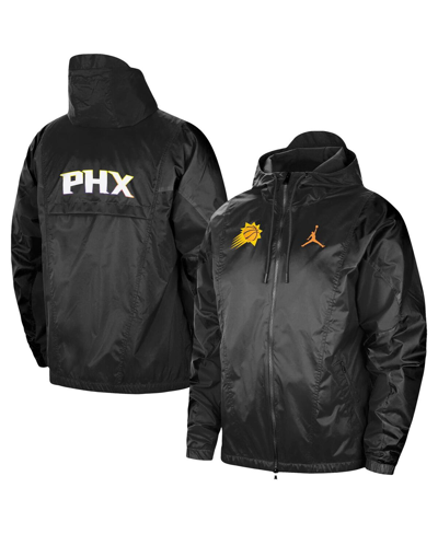 JORDAN MEN'S JORDAN BLACK PHOENIX SUNS AUTHENTIC STATEMENT EDITION FULL-ZIP WINDBREAKER 