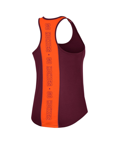 Colosseum Maroon Virginia Tech Hokies 10 Days Racerback Scoop Neck Tank Top In Maroon