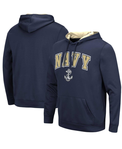 Shop Colosseum Men's  Navy Navy Midshipmen Resistanceâ Pullover Hoodie