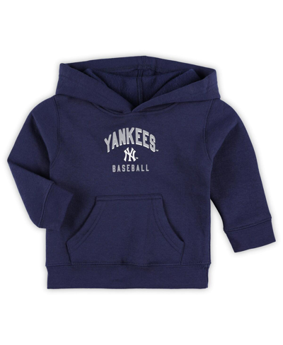 Shop Outerstuff Baby Boys And Girls Navy, Heather Gray New York Yankees Play By Play Pullover Hoodie And Pants Set In Navy,heather Gray