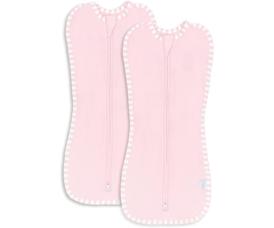 Comfy Cubs Zipper Swaddles, Pack Of 2 In Pink
