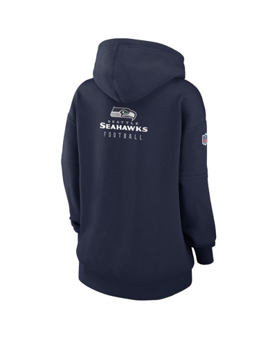 Nike Women's  College Navy Seattle Seahawks 2023 Sideline Club Fleece Pullover Hoodie In Navy