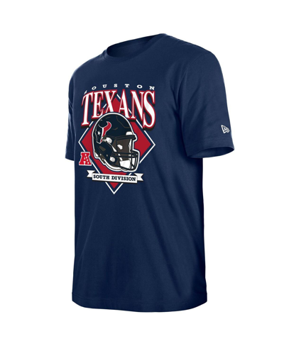 Shop New Era Men's  Navy Houston Texans Team Logo T-shirt