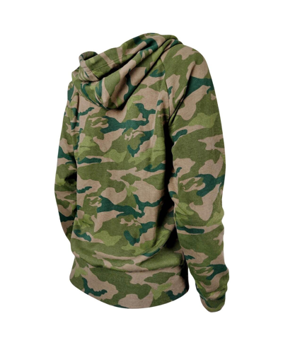 New Era Women's  Camo Indianapolis Colts Raglan Full-zip Hoodie In Multi