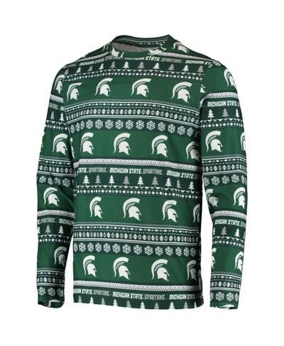 Concepts Sport Green Michigan State Spartans Ugly Sweater Knit Long Sleeve Top And Pant Set In Green