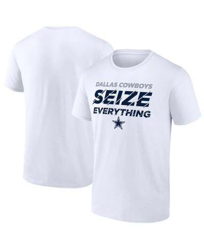 Shop Fanatics Men's  White Dallas Cowboys Seize Everything T-shirt