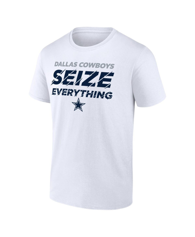 Shop Fanatics Men's  White Dallas Cowboys Seize Everything T-shirt