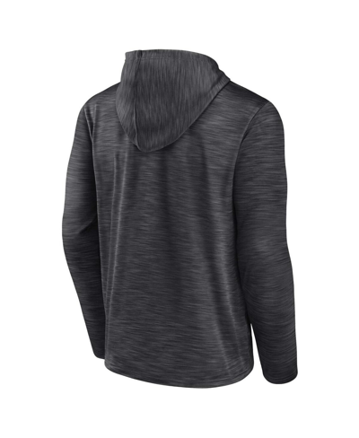 Fanatics Branded Heather Charcoal Utah Jazz Fast Break Pullover Hoodie In Heather Charcoal