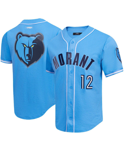 Pro Standard Men's  Ja Morant Blue Memphis Grizzlies Capsule Player Baseball Button-up Shirt In Blue