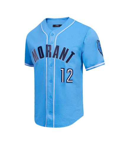 Pro Standard Men's  Ja Morant Blue Memphis Grizzlies Capsule Player Baseball Button-up Shirt In Blue