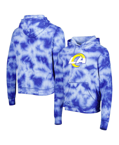 New Era Royal Los Angeles Rams Team Tie-dye Pullover Hoodie In Royal