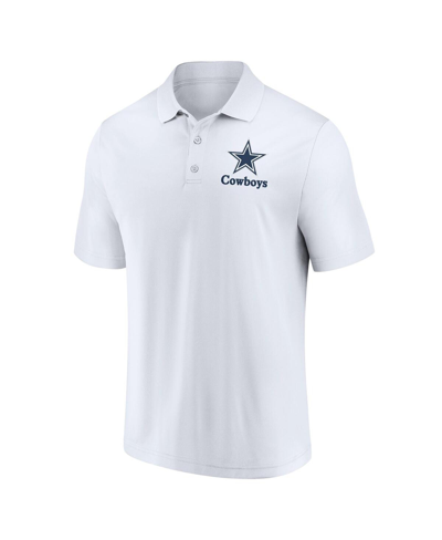 Fanatics Men's  White, Navy Dallas Cowboys Throwback Polo Shirt Combo Set In White,navy