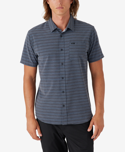 Shop O'neill Men's Trvlr Upf Traverse Stripe Standard Shirt In Black