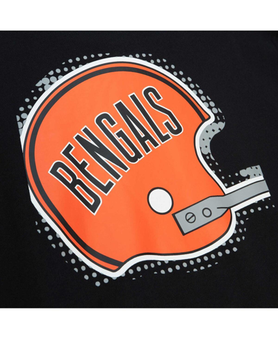 Mitchell & Ness Men's  Black Cincinnati Bengals Gridiron Classics Big Face 7.0 Pullover Hoodie In Black