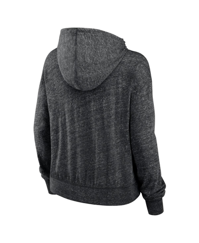 Nike Women's  Black Distressed Las Vegas Raiders Gym Vintage-like Lightweight Hooded Top In Black