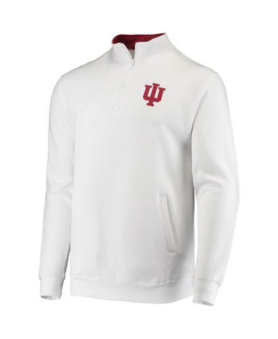 Colosseum Men's White Indiana Hoosiers Tortugas Logo Quarter-zip Jacket In White
