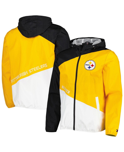 Shop Tommy Hilfiger Men's  Black, Gold Pittsburgh Steelers Bill Full-zip Jacket In Black,gold