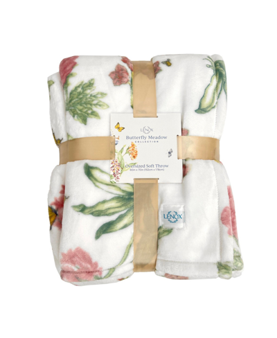 Lenox Butterfly Meadow Bloom Throw, 60" X 70" In White,multi