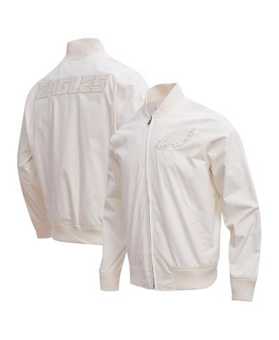 Pro Standard Men's  Cream Philadelphia Eagles Neutral Full-zip Jacket In Cream
