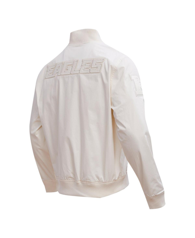 Pro Standard Men's  Cream Philadelphia Eagles Neutral Full-zip Jacket In Cream