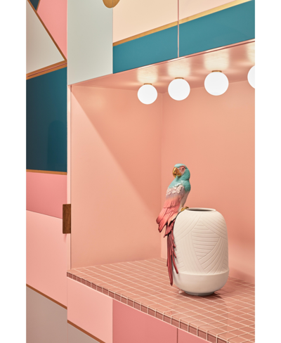 Lladrò Macaw Bird Vase In Multi
