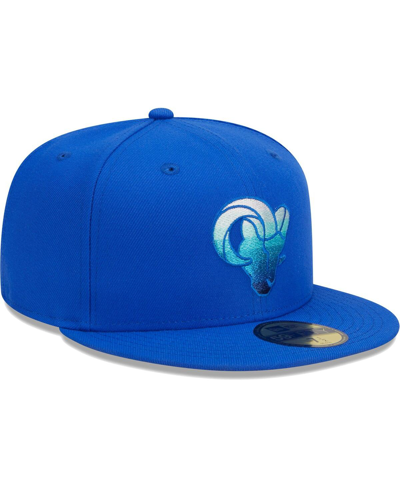 New Era Men's  Royal Los Angeles Rams Gradient 59fifty Fitted Hat In Royal