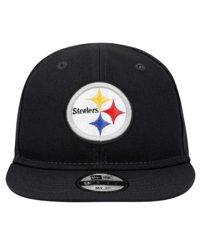 New Era Infant Boys And Girls  Black Pittsburgh Steelers My 1st 9fifty Adjustable Hat In Black