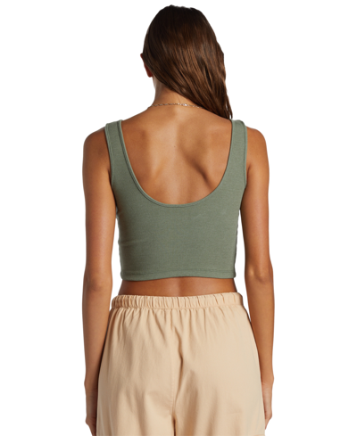 Shop Roxy Juniors' Rise And Shine Dive In Tank Top In Agave Green