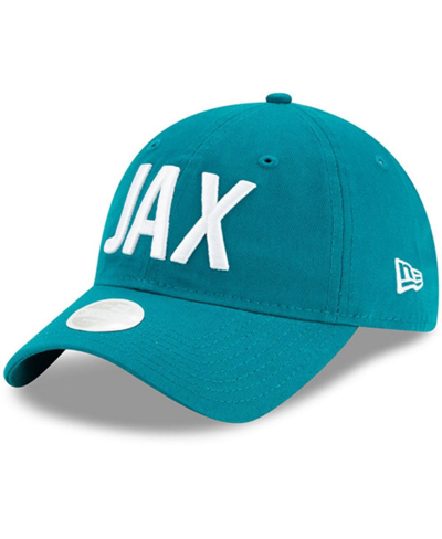Shop New Era Women's  Teal Jacksonville Jaguars Hometown 9twenty Adjustable Hat