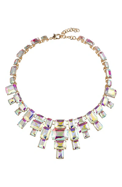 Eye Candy Los Angeles Angela Crystal Statement Necklace In White