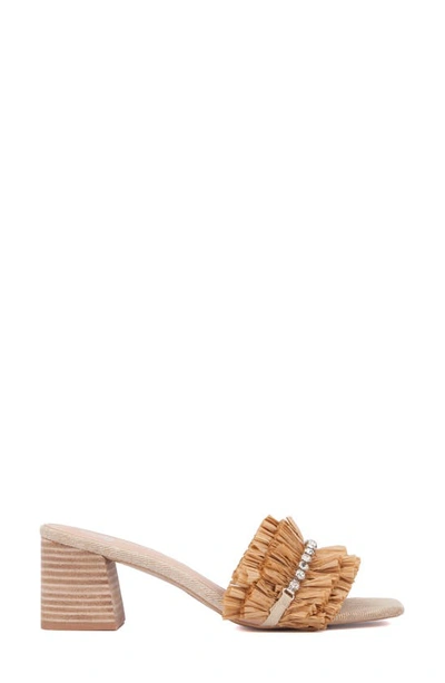 New York And Company Farah Slide Sandal In Natural