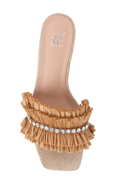 New York And Company Farah Slide Sandal In Natural