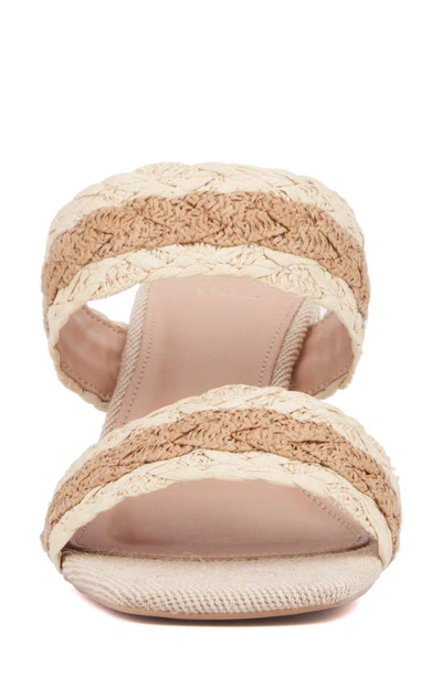 New York And Company Women's Fala Block Heel Sandal In Bone/natural