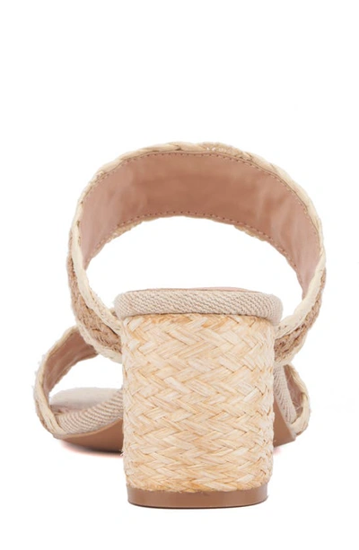 Shop New York And Company Fala Slide Sandal In Bone/natural