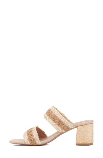New York And Company Women's Fala Block Heel Sandal In Bone/natural
