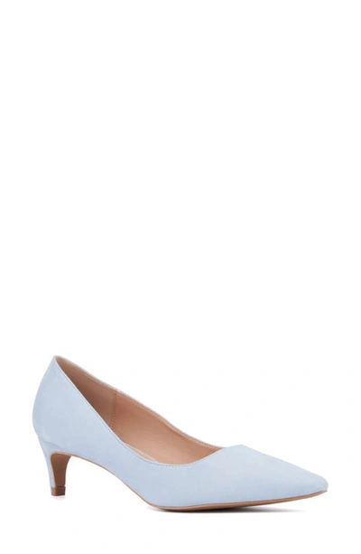 Shop New York And Company Kaelyn Kitten Heel Pump In Pastel Blue