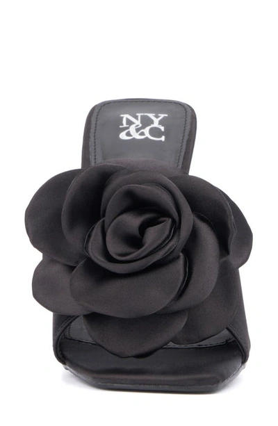 New York And Company Women's Gardenia Heel Slide In Black