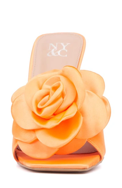 New York And Company Women's Gardenia Heel Slide In Orange Sorbet