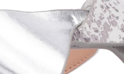 New York And Company Women's Dalila Bow Heel Sandal In Silver Combo