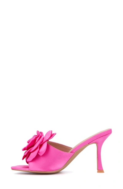 New York And Company Women's Gardenia Heel Slide In Vivid Berry