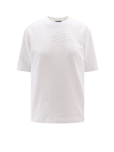 Shop Moncler Cotton T-shirt With Logo Detail