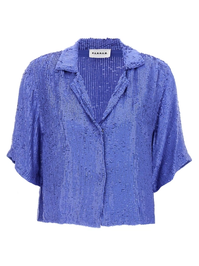 Shop P.a.r.o.s.h Sequin Shirt Shirt, Blouse In Purple