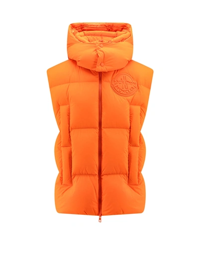 Shop Moncler Genius 4 Moncler Roc Nation Designed By Jay-z Padded And Quilted Nylon Sleeveless Jacket In Arancione