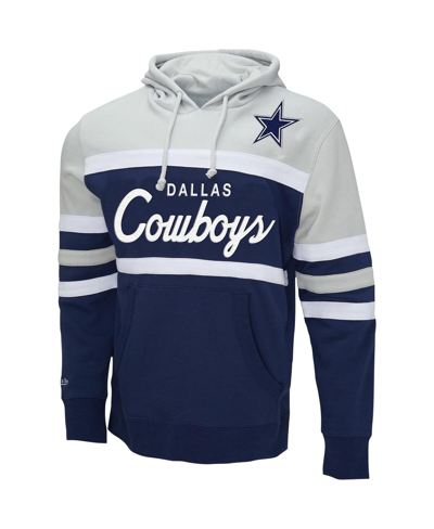 Mitchell & Ness Men's  Gray, Navy Dallas Cowboys Big And Tall Head Coach Pullover Hoodie In Navy