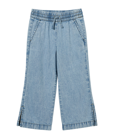 Shop Cotton On Toddler Girls Kirsty Wide Leg Jeans In Bleach Wash