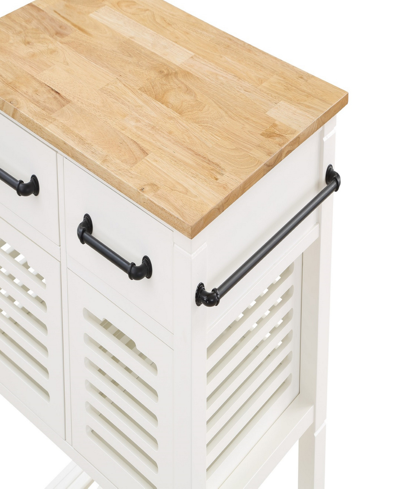 Osp Home Furnishings Office Star 34.25" Wood Stafford Kitchen Cart In White