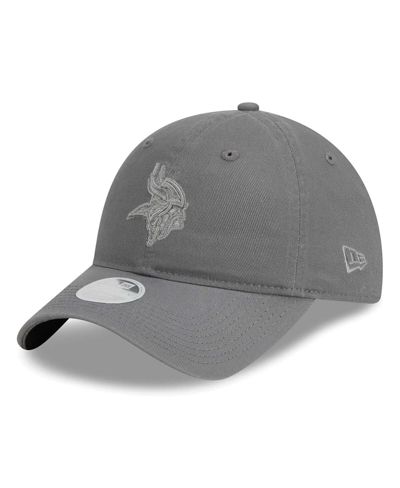 Shop New Era Women's  Gray Minnesota Vikings Color Pack 9twenty Adjustable Hat