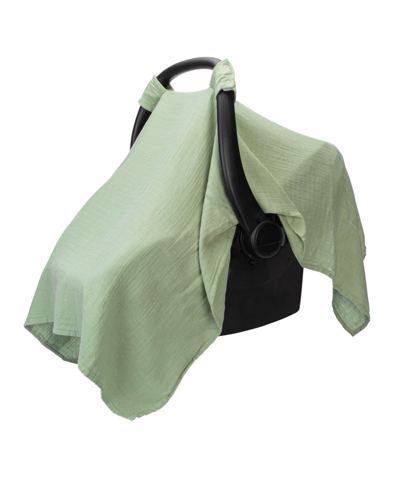 Shop Comfy Cubs Muslin Car Seat Cover In Sage