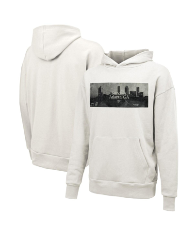 Shop Majestic Men's And Women's  Threads White Atlanta Falcons Sundays Skyline Pullover Hoodie